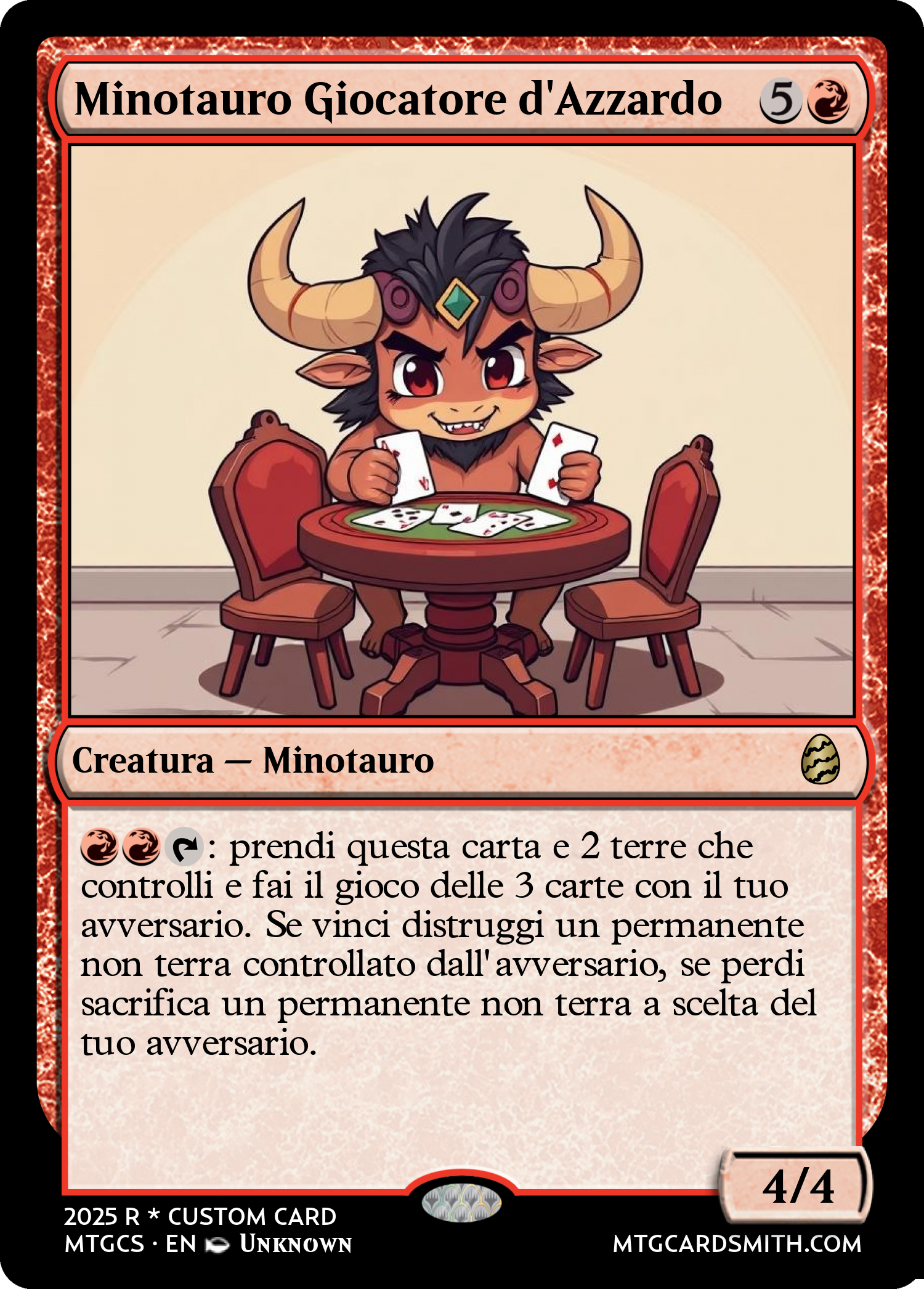 Minotauro Giocatore d'Azzardo