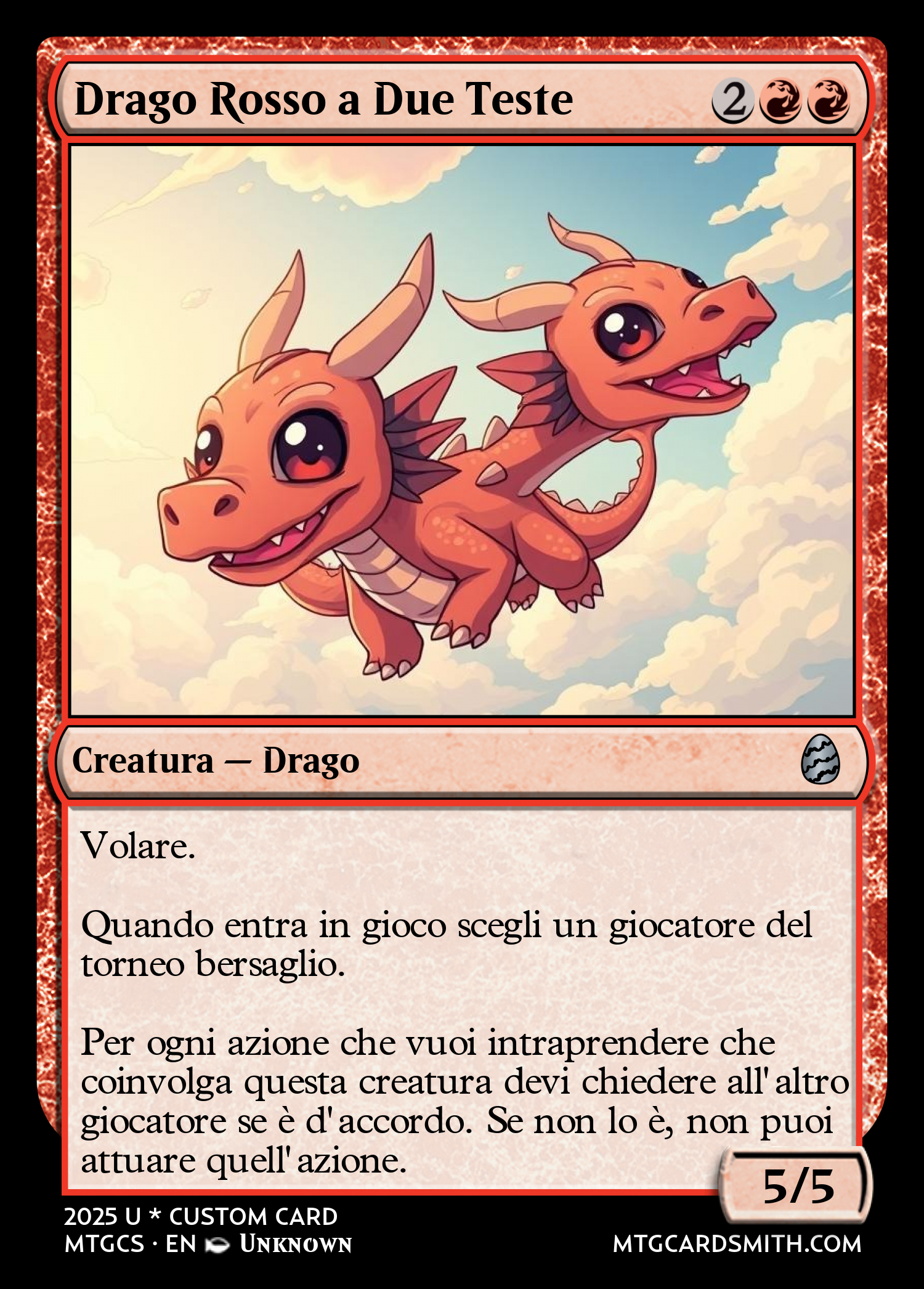 Drago Rosso a Due Teste