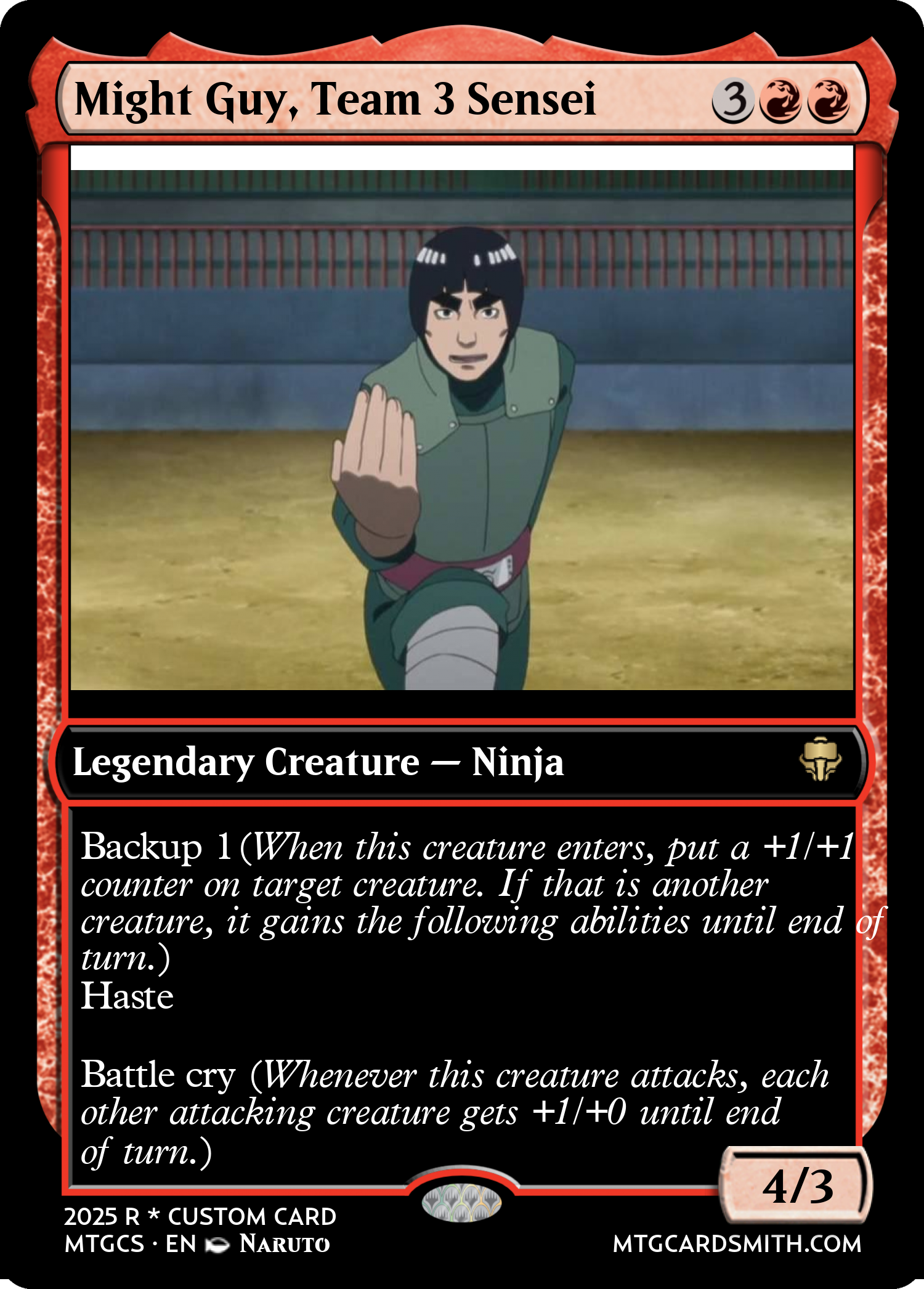 Might Guy, Team 3 Sensei