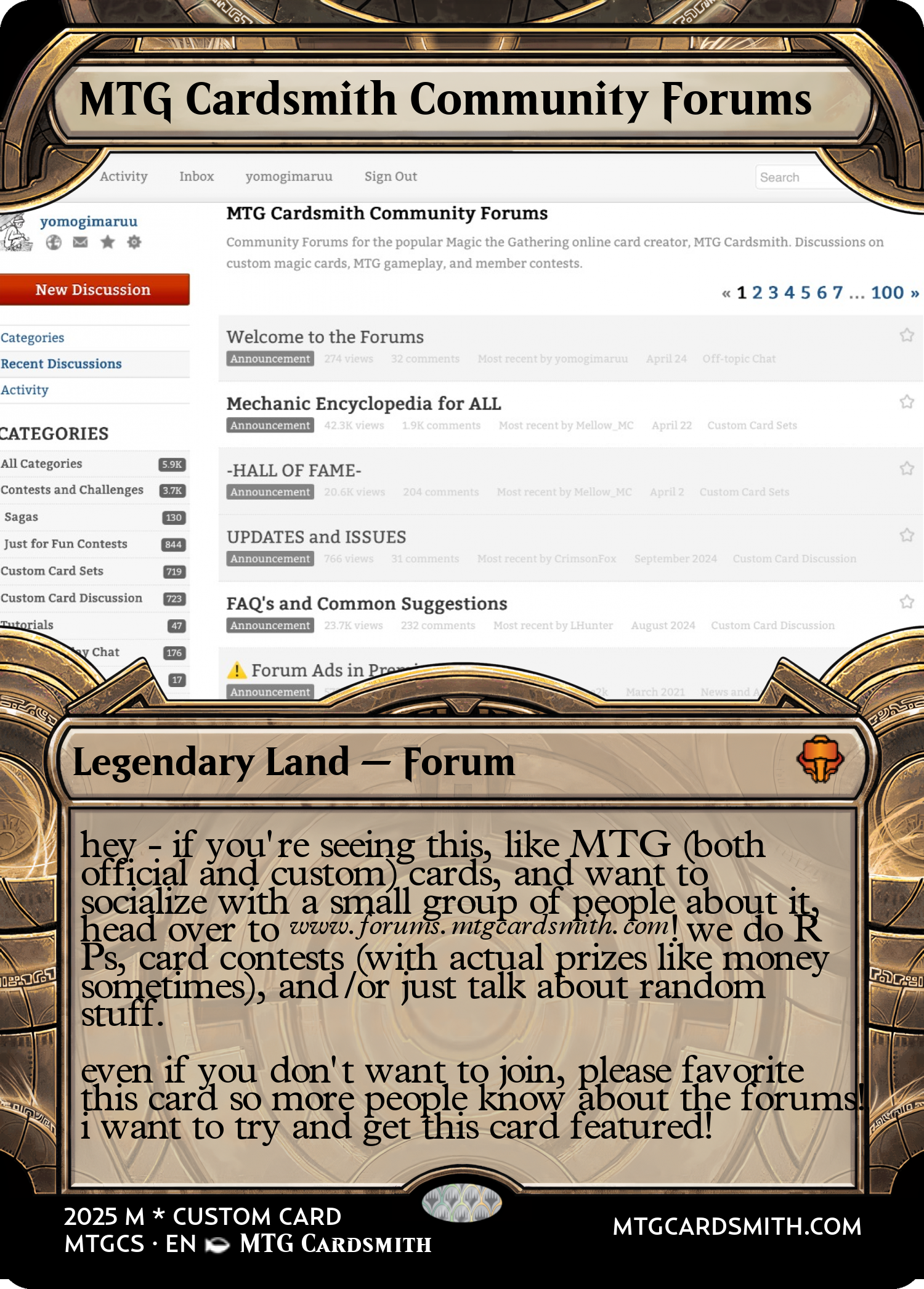 MTG Cardsmith Community Forums