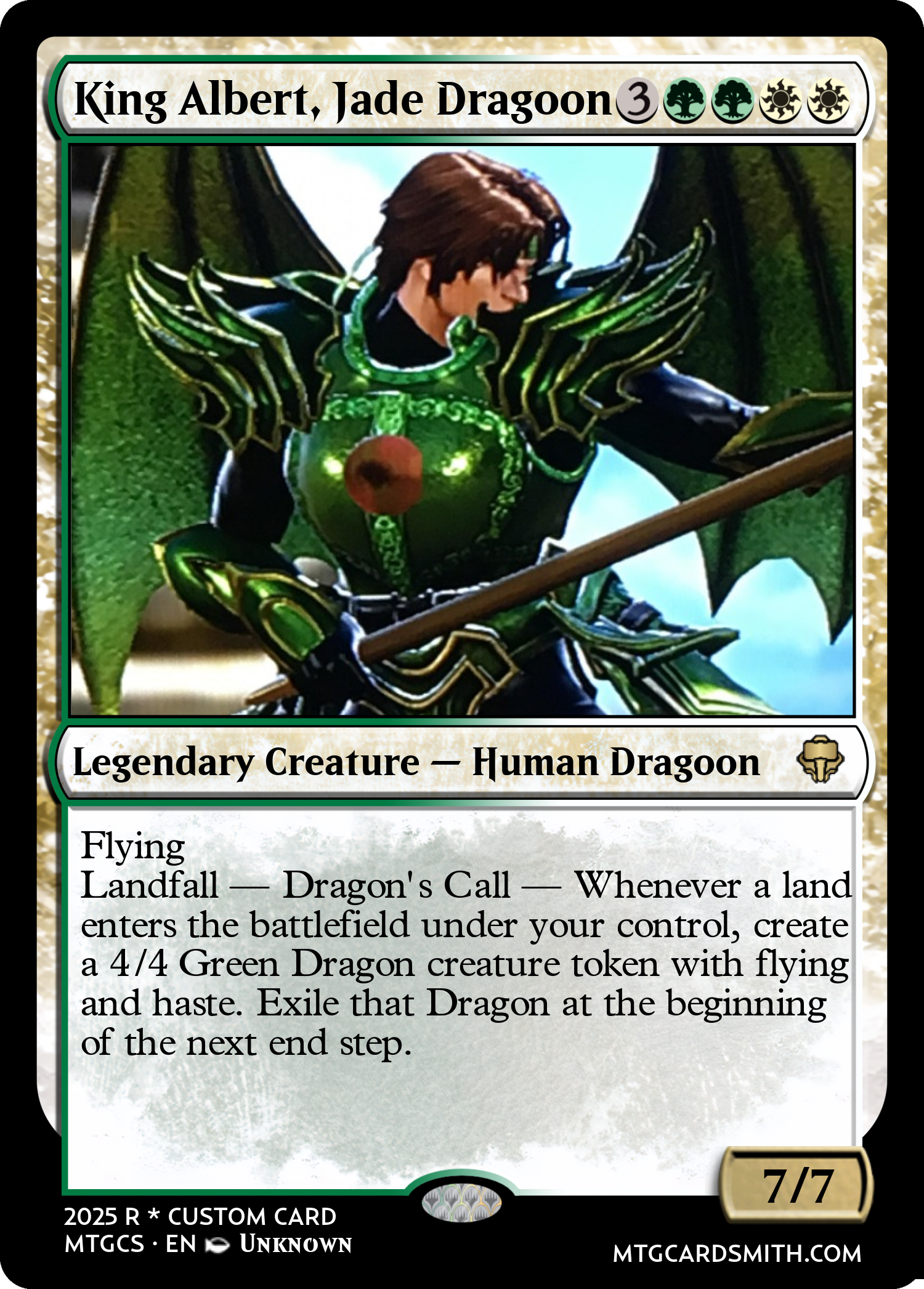 King Albert, Jade Dragoon