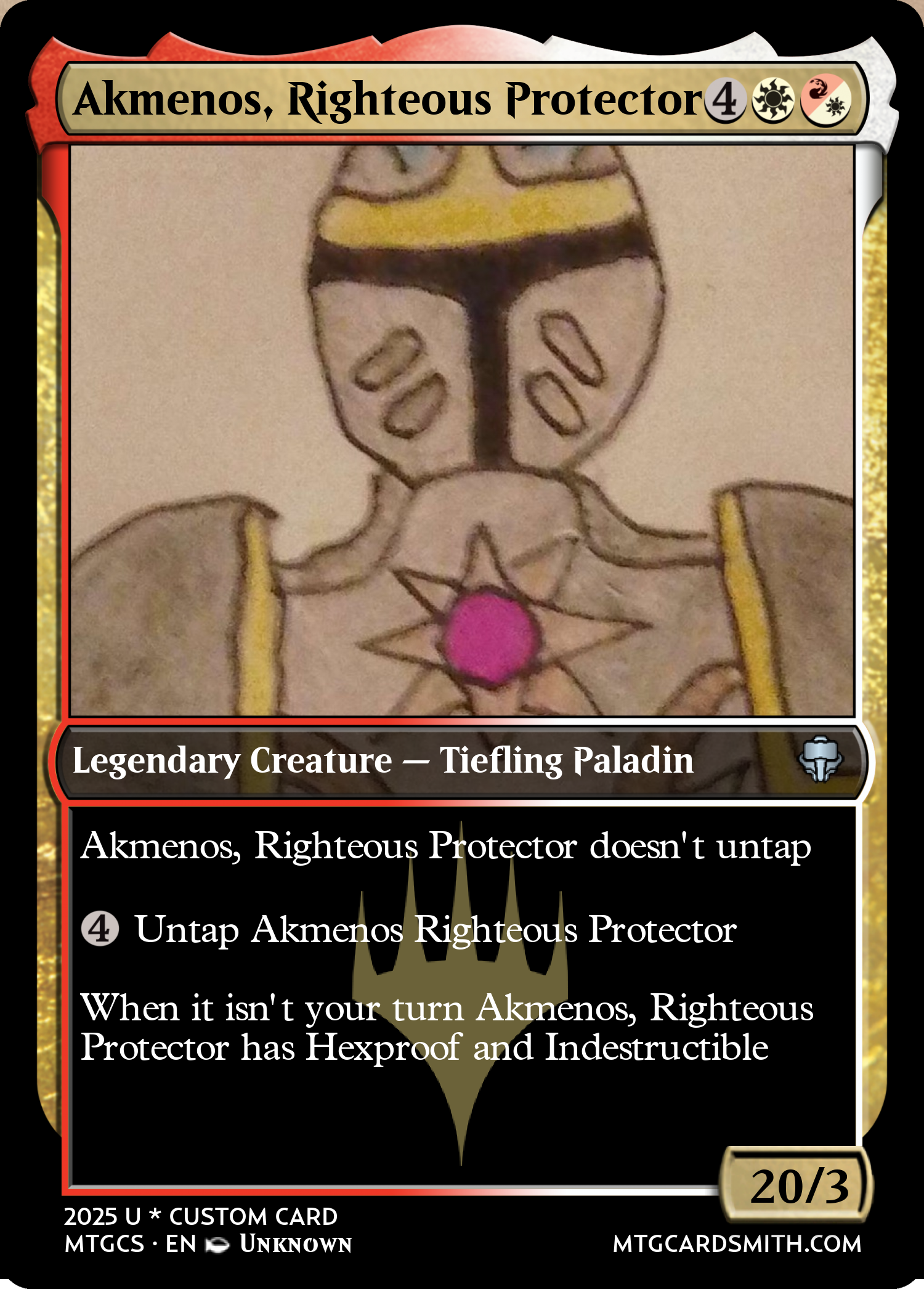 Akmenos, Righteous Protector