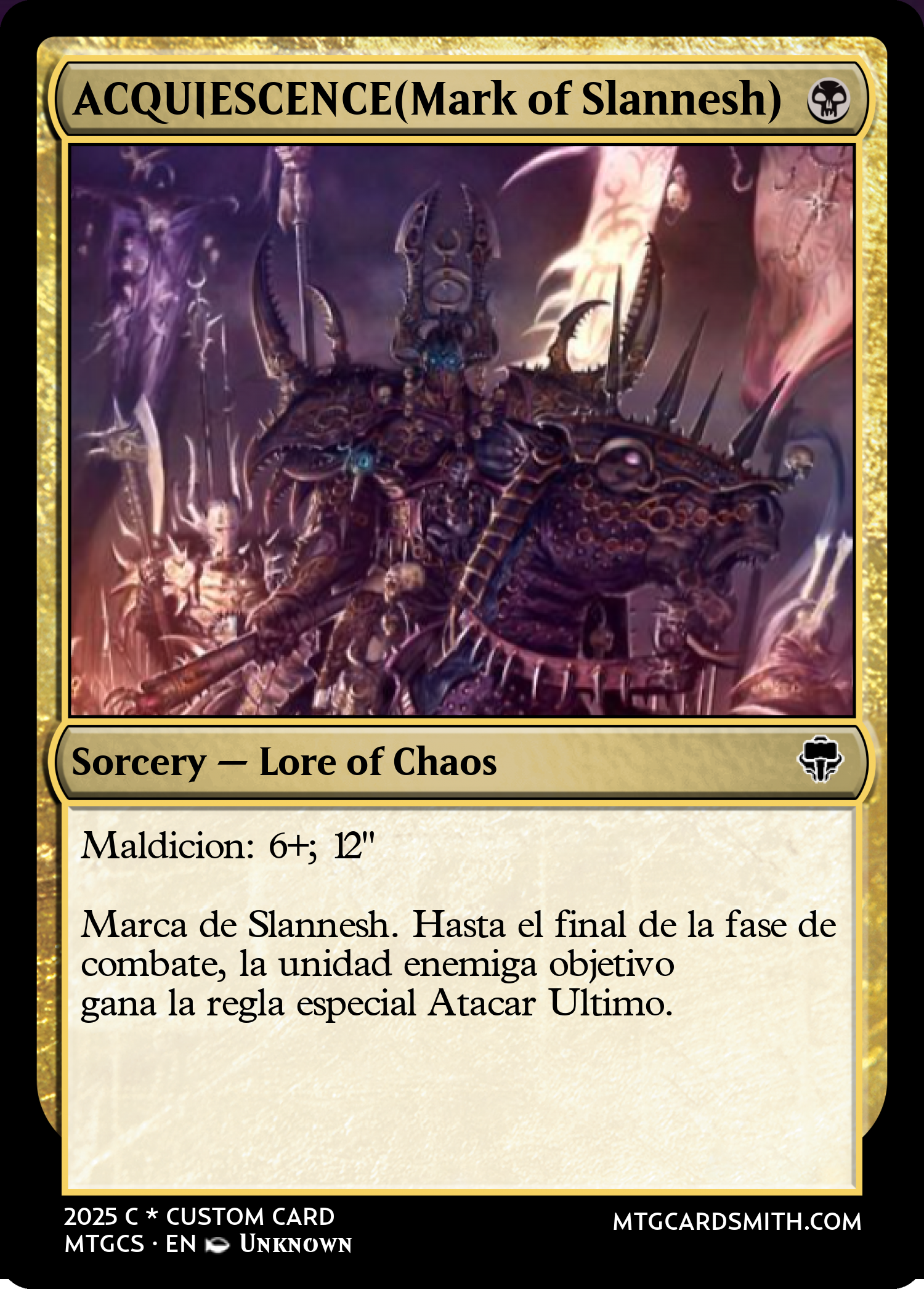 ACQUIESCENCE(Mark of Slannesh)