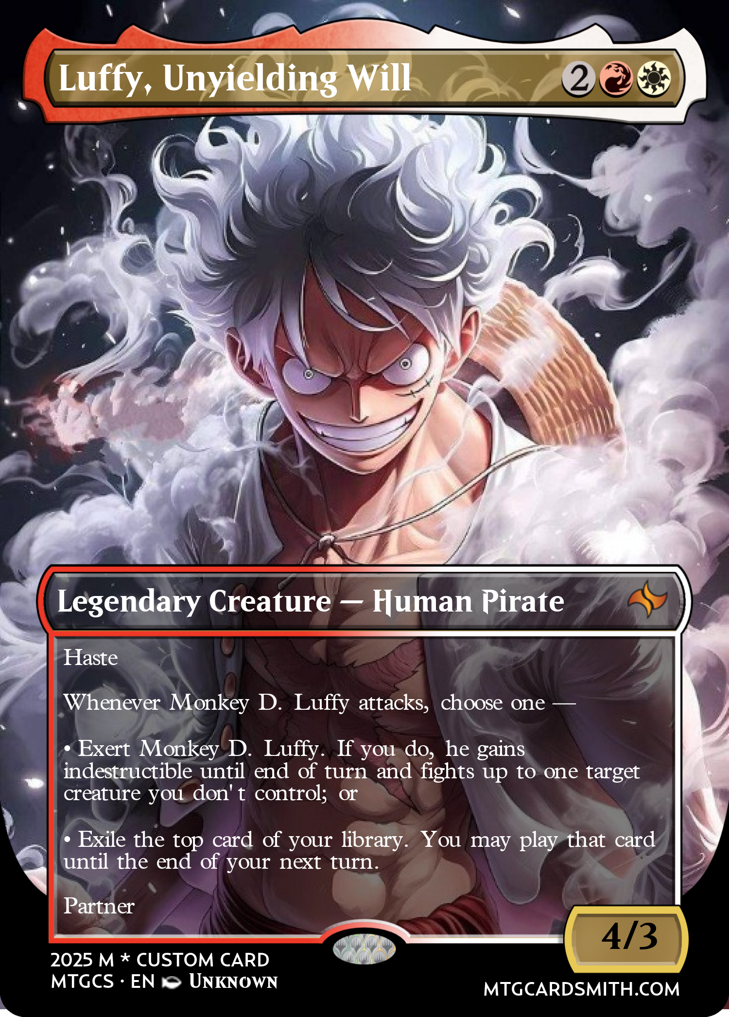 Luffy, Unyielding Will