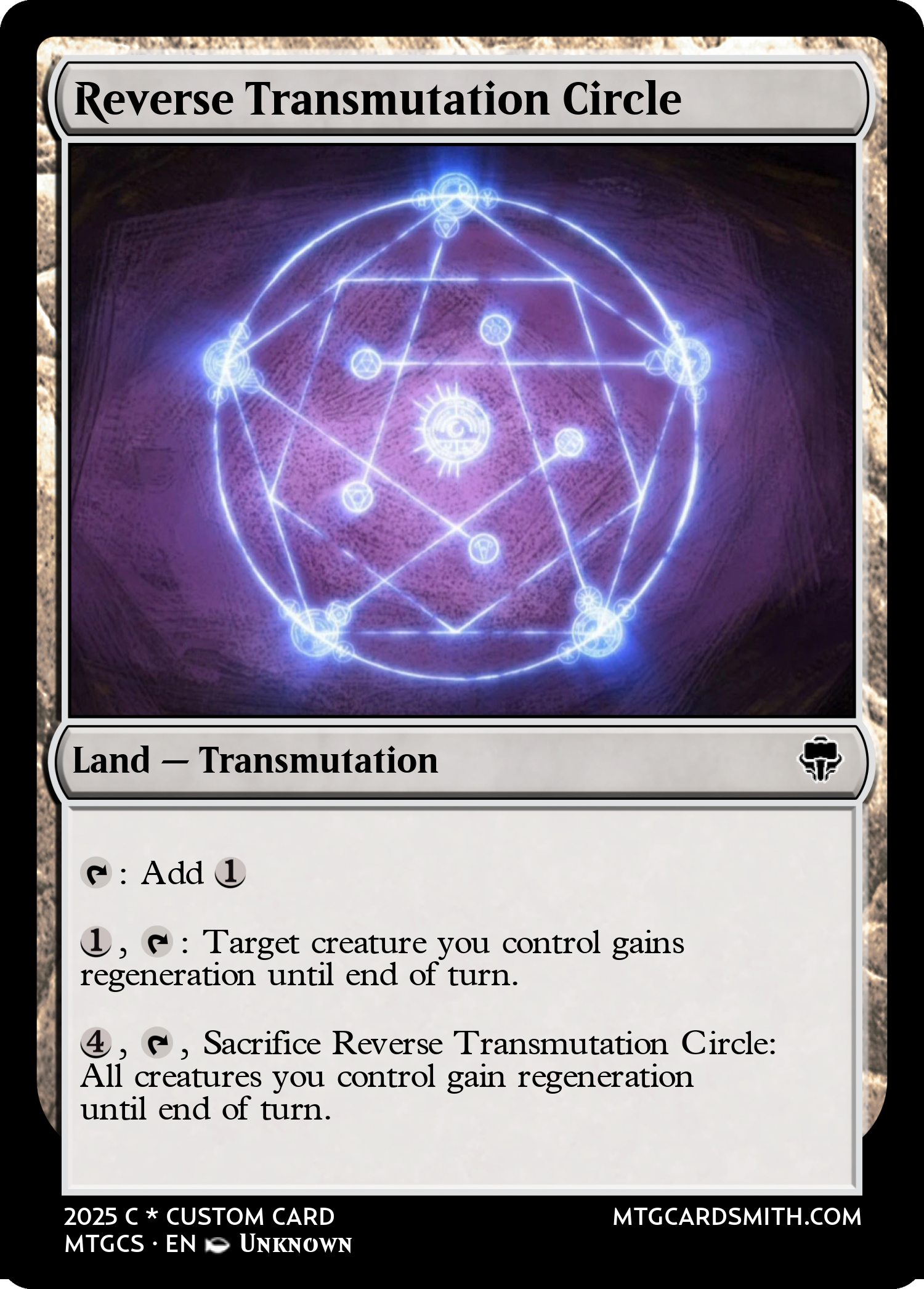 Reverse Transmutation Circle