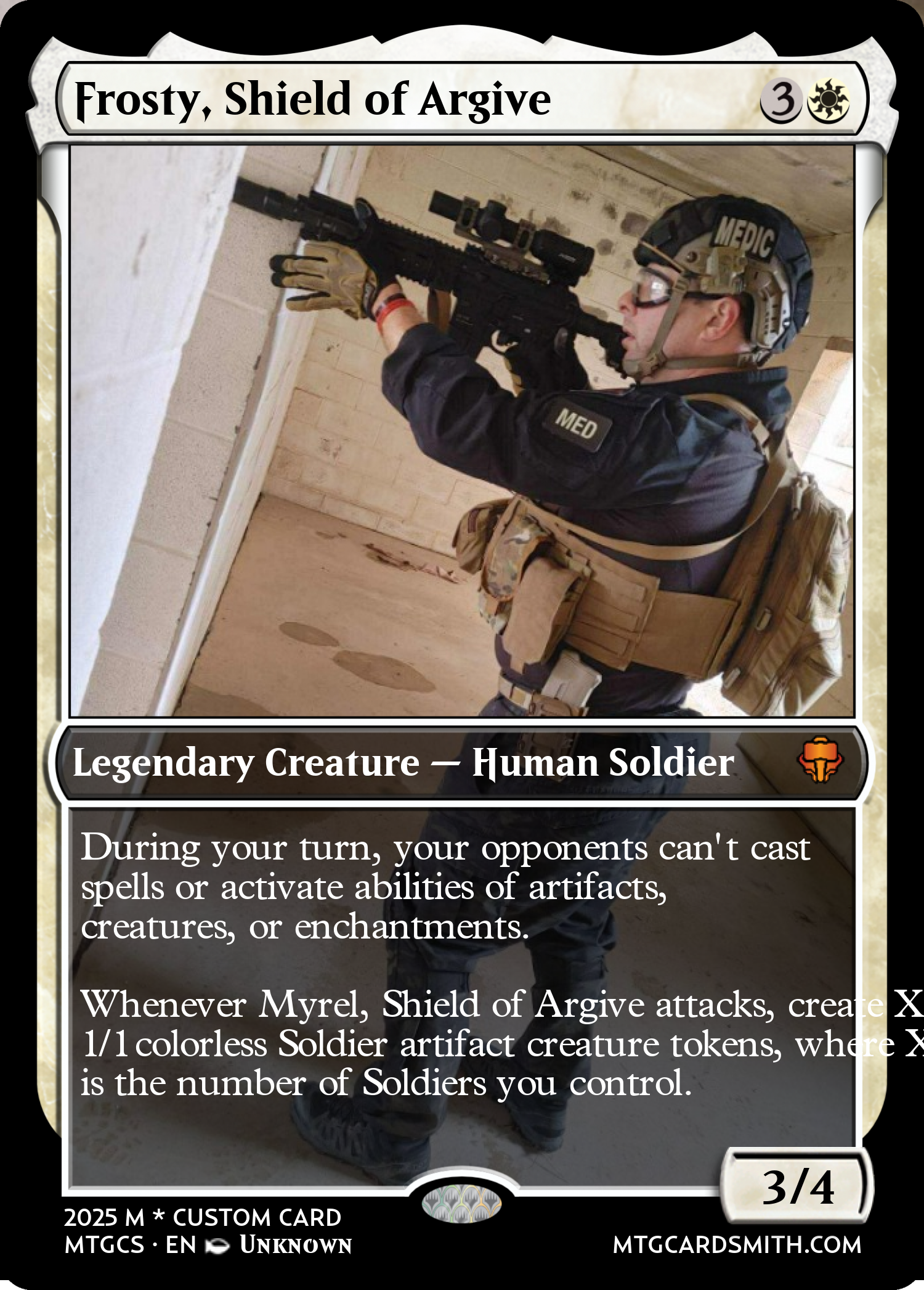 Frosty, Shield of Argive