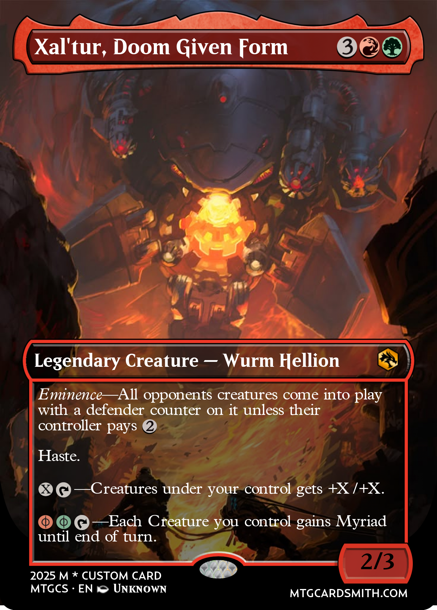 Xal'tur, Doom Given Form