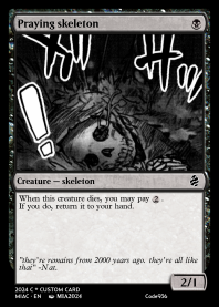 Praying skeleton