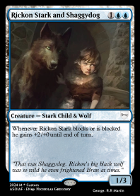 Rickon Stark and Shaggydog