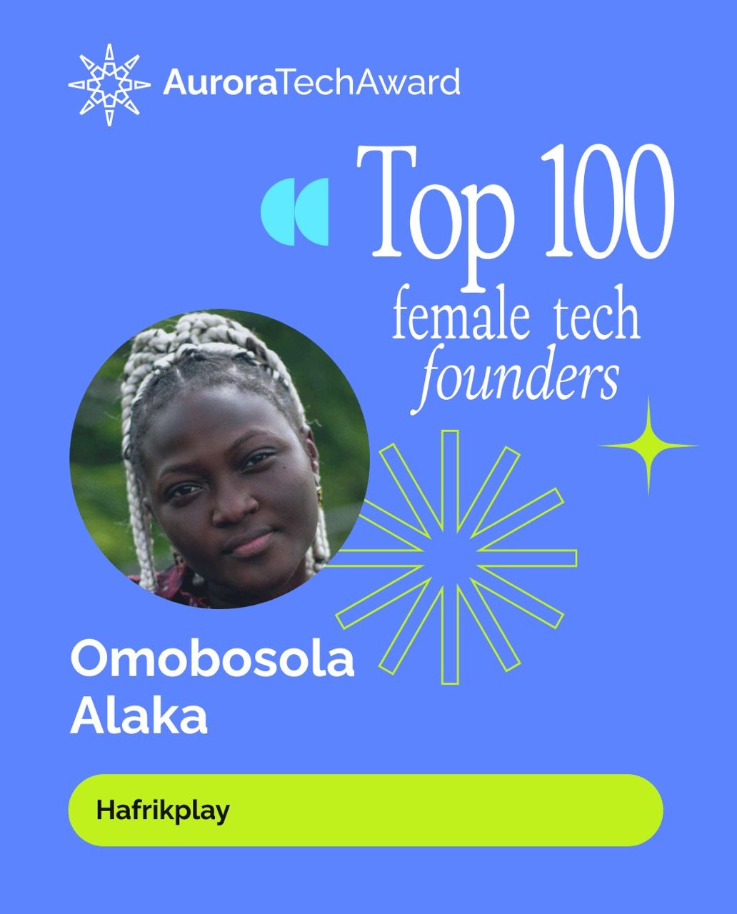 Rounding Off 2025 With Purpose: Hafrikplay Named Aurora Tech Award Top 100