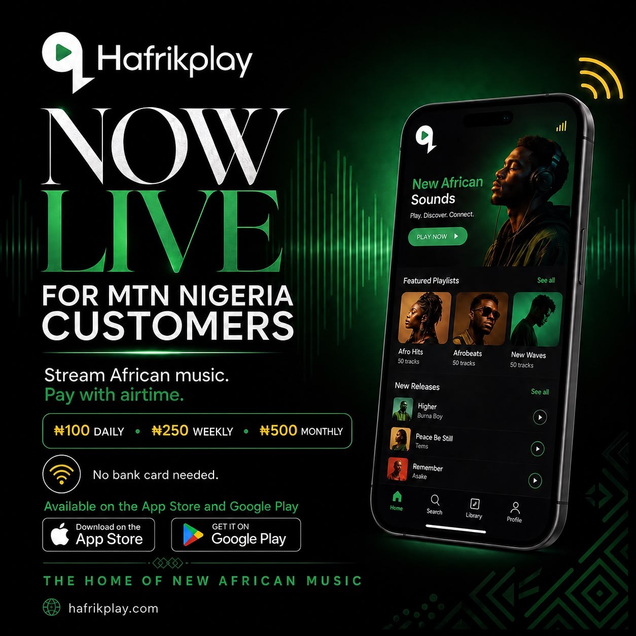 Hafrikplay Launches Airtime-Based Music Subscriptions for MTN Nigeria Customers