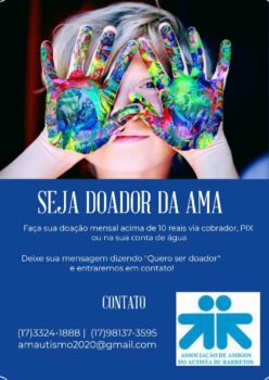AMA busca novos Doadores AMA busca contribuintes para manter atendimentos