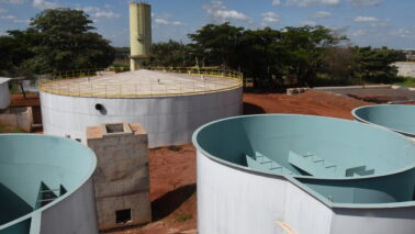 Vista parcial das obras da nova estação de captação e tratamento de água (Foto: O Diário de Barretos)