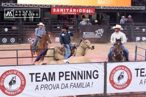 foto 9 A semifinal 2 do 1º final de semana realizada na sexta (16) definiu mais três trios classificados para a grande final do Team Penning nas categorias soma 6 e soma 11.
