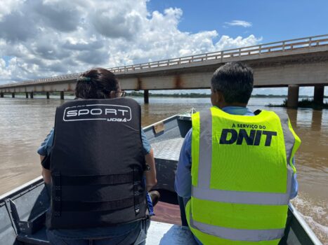 DNIT realiza vistoria na ponte entre Planura e Colômbia para avaliar a estrutura DNIT VISTORIA PONTE