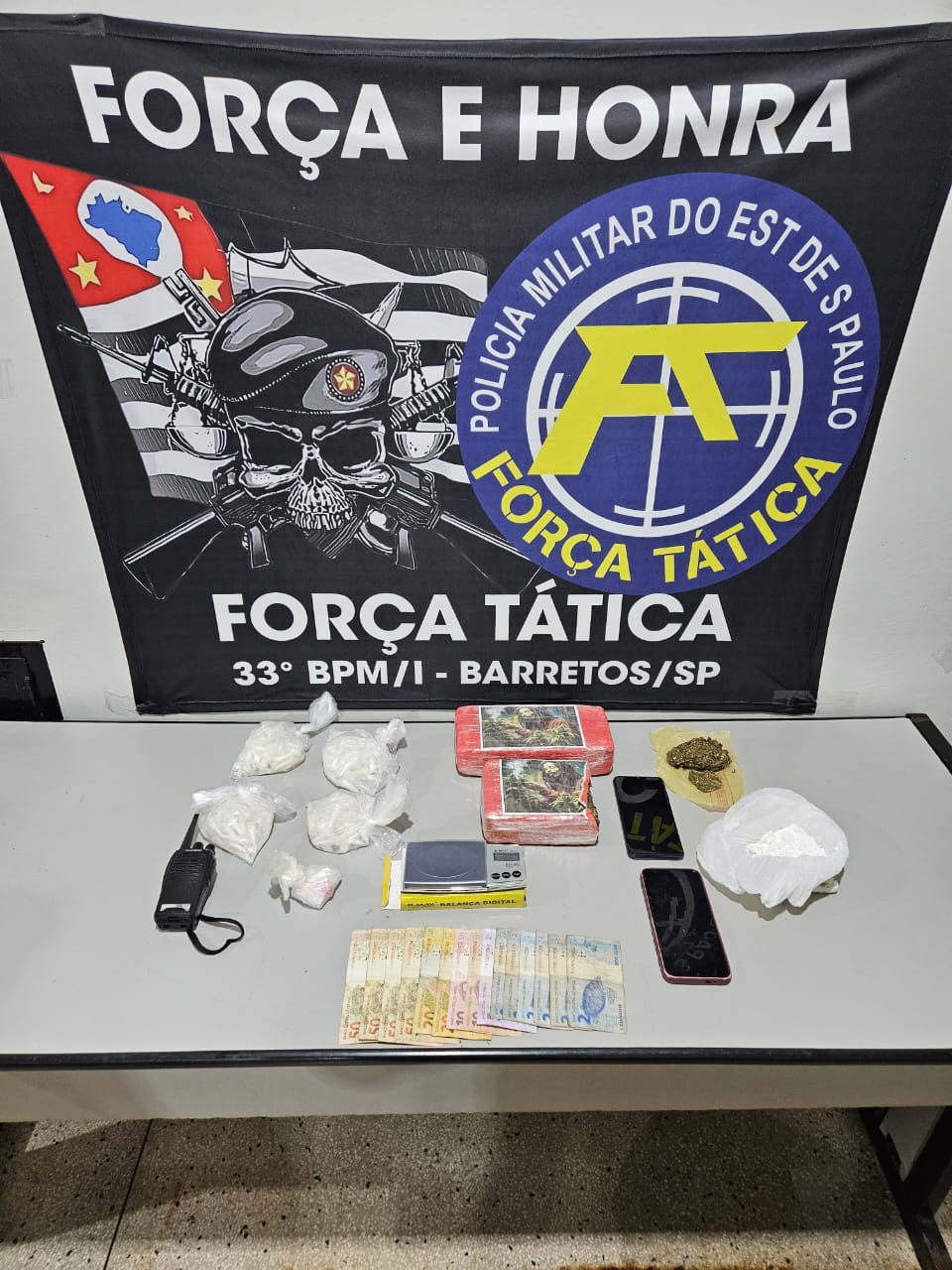 Força Tática localiza traficante com mais de 2 kg de drogas