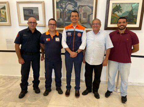 Marcelo Souza, Ricardo Maia, Major Vagner Martins da Silva, diretor da Divisão de Resposta da Defesa Civil Estadual, Kapetinha e Matheus Marcelo Souza, Ricardo Maia, Major Vagner Martins da Silva, diretor da Divisão de Resposta da Defesa Civil Estadual, Kapetinha e Matheus