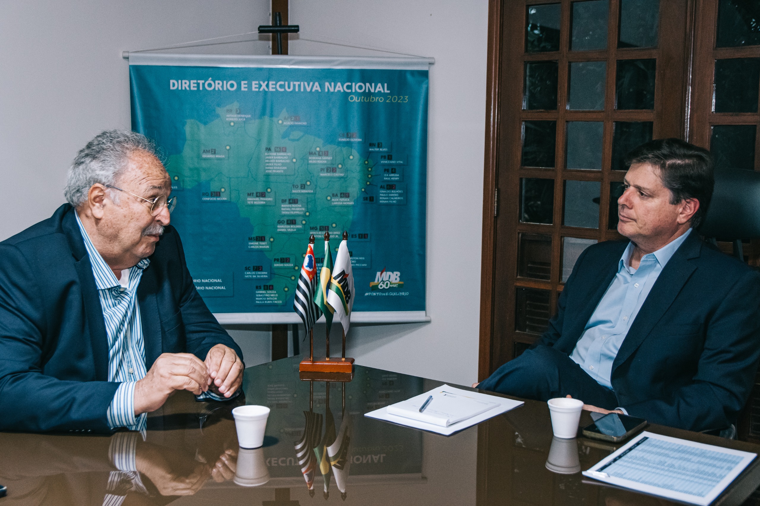 Vice tem encontro com presidente nacional do MDB