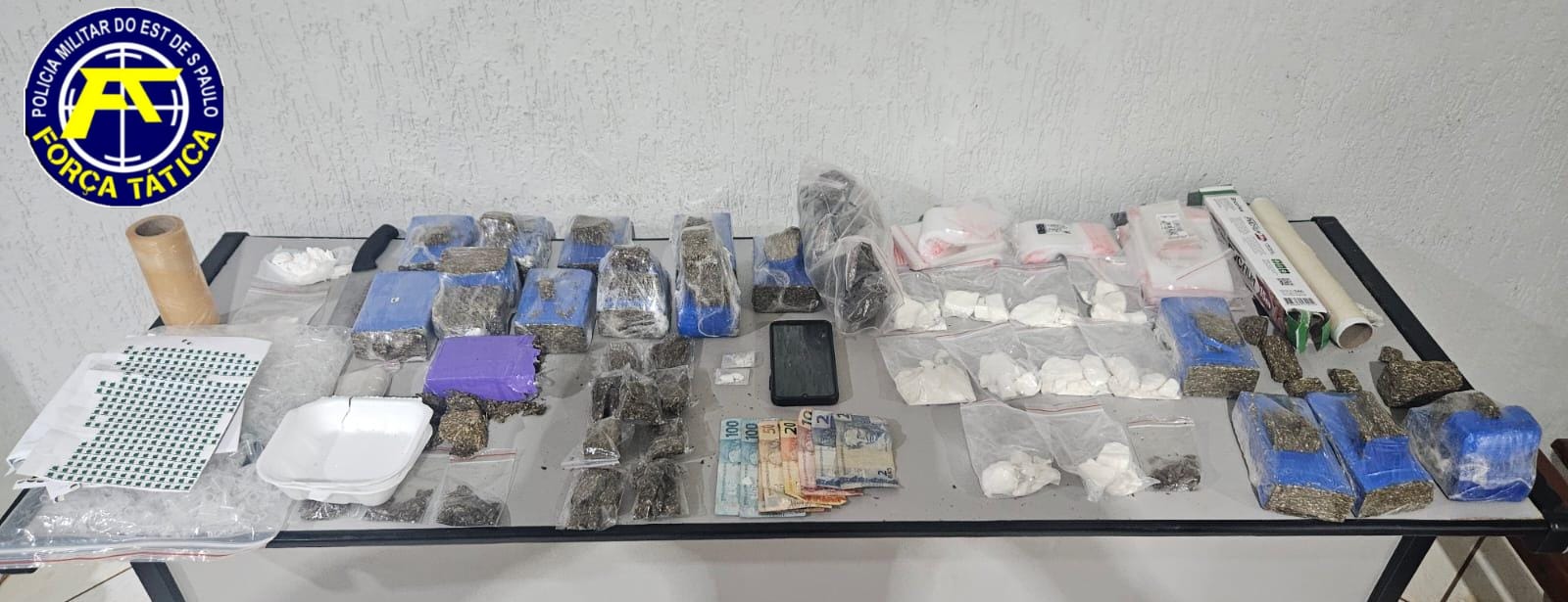 Polícia Militar detém suspeitos e apreende mais 8kg de drogas