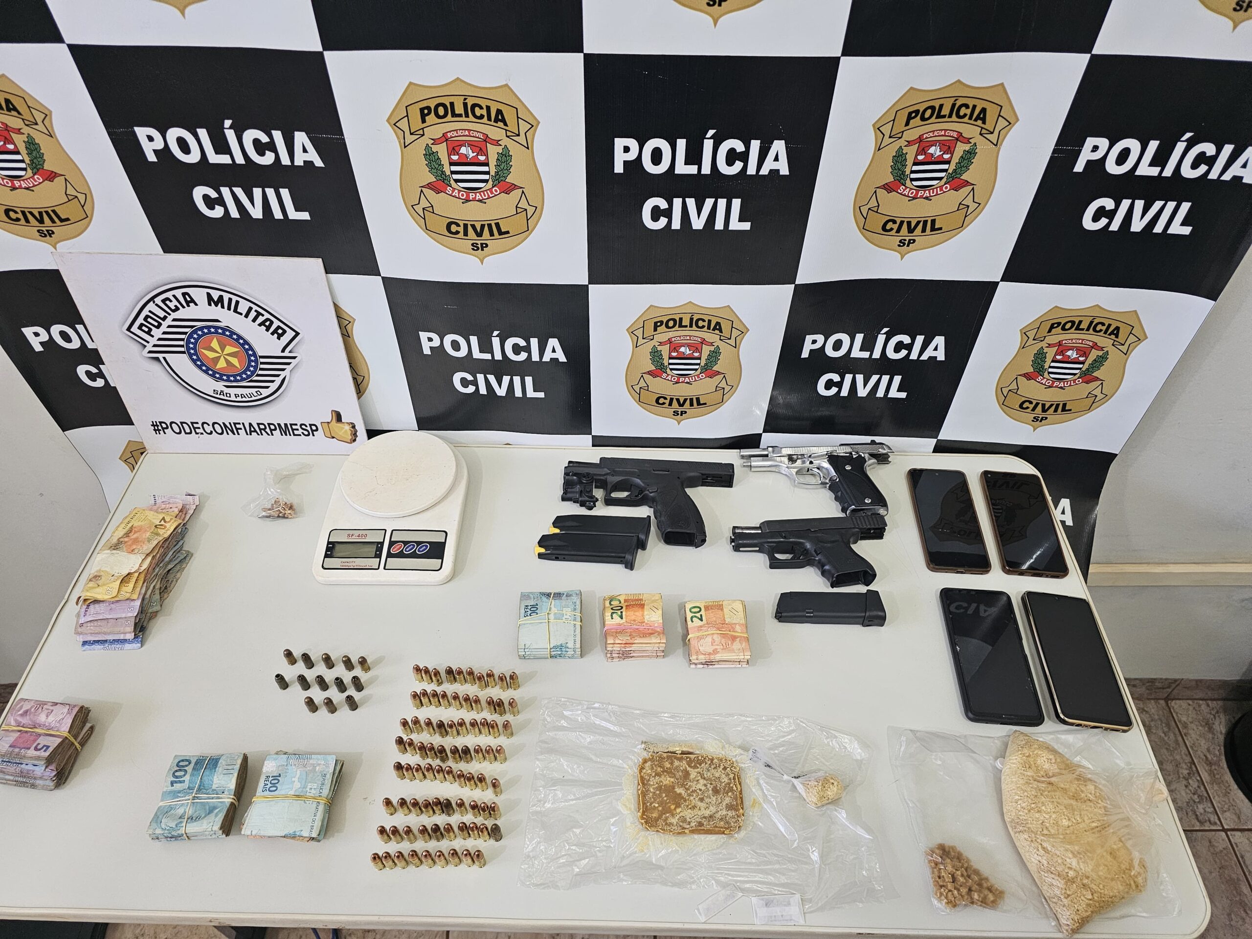 Operação resulta na prisão de suspeito e apreensão de drogas e armas