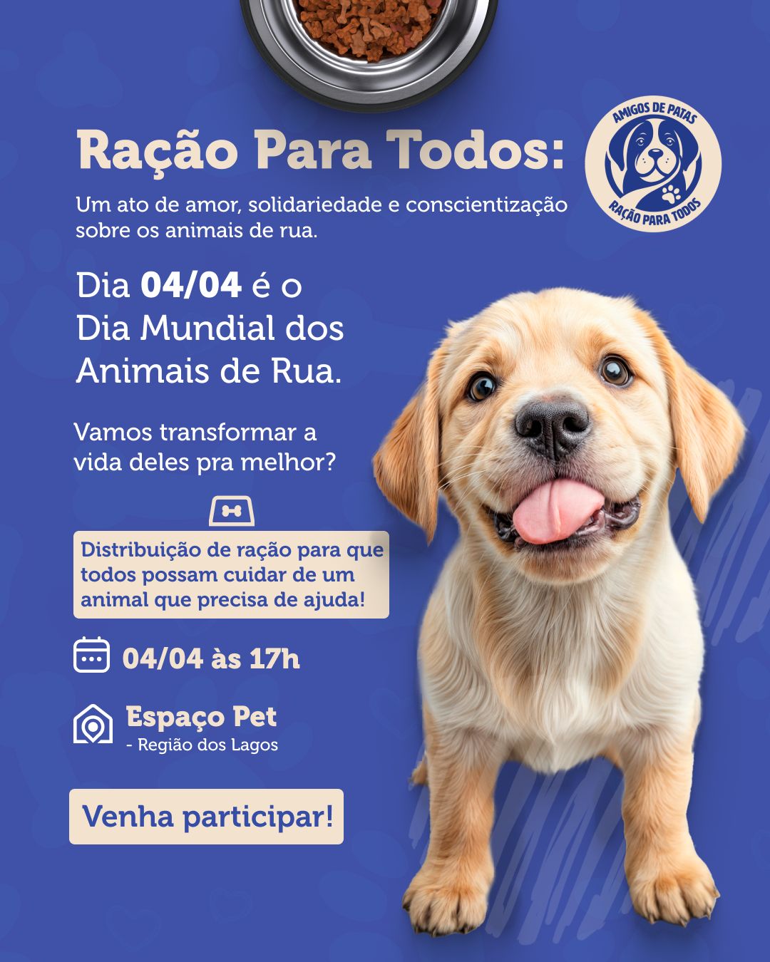 Lideranças da causa animal organizam “Ração para Todos”