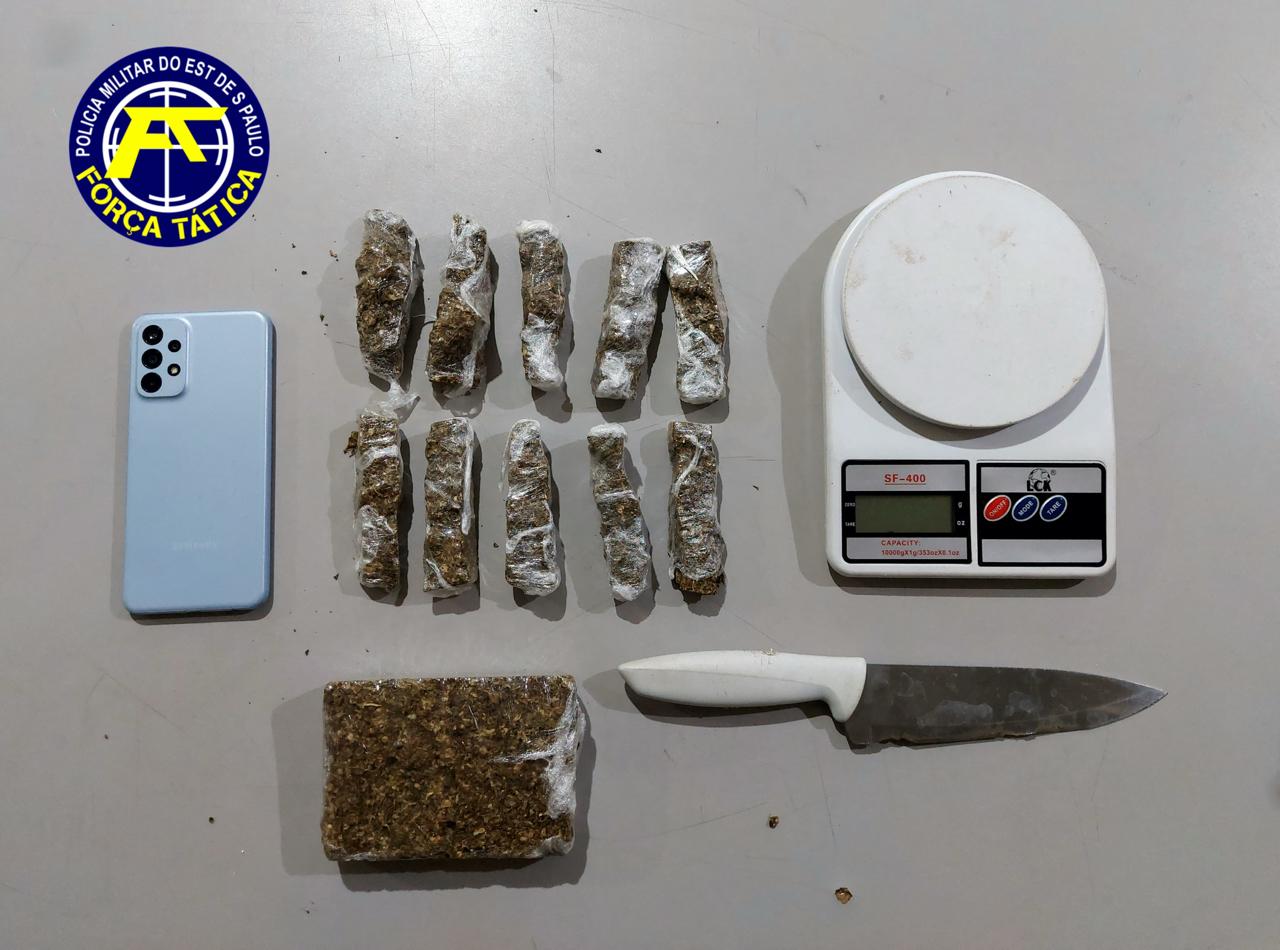 Auxiliar de serviços gerais é detido com maconha no bairro Santa Izabel