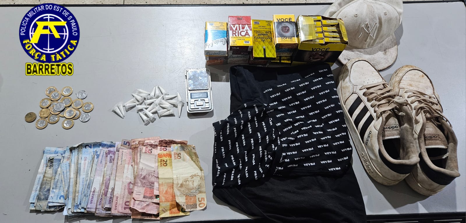 Polícia Militar detém autor e recupera dinheiro e produtos furtados