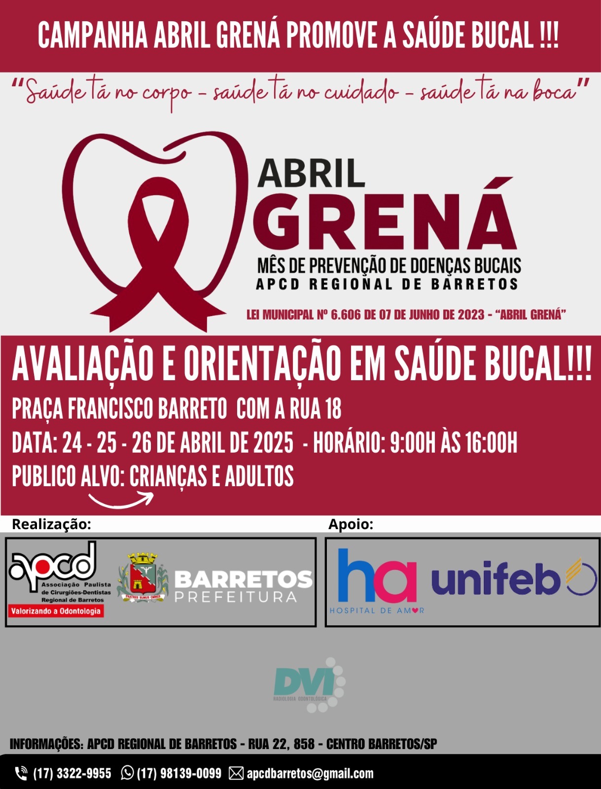 Entidade realiza ação de saúde bucal na Praça Francisco Barreto