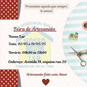 WhatsApp Image 2025-04-23 at 18.57.56 Nosso Lar promove Feira de Artesanato