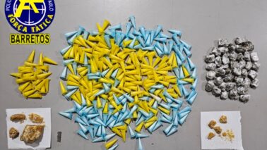 Polícia Militar detém dois durante ação de combate ao tráfico no Luís Spina (Foto: O Diário de Barretos)