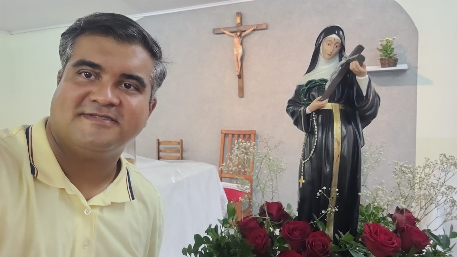 Comunidade Santa Rita lança pedra fundamental de capela no Dia da Padroeira