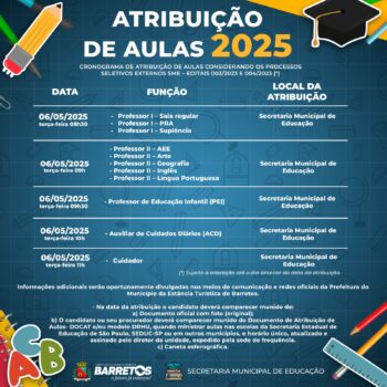 Informações foram divulgadas pela secretaria municipal de Educação Informações foram divulgadas pela secretaria municipal de Educação