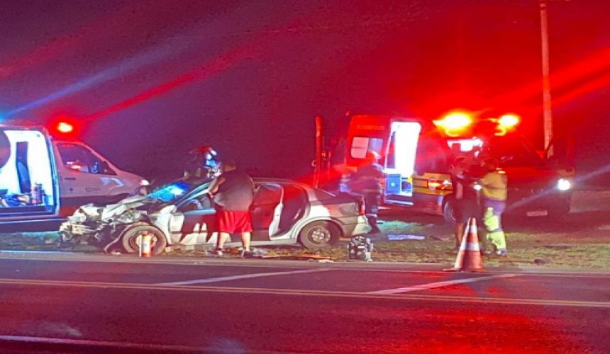 Acidente mata condutor e deixa dois feridos na Assis Chateaubriand