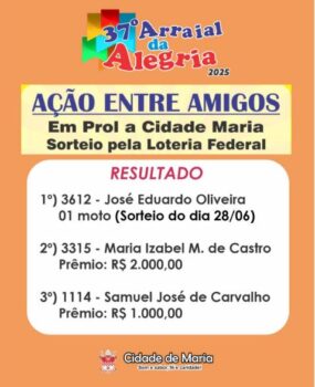 Resultado Moto da Cidade de Maria tem ganhador