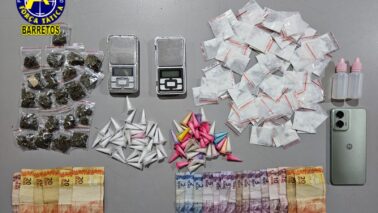 Polícia Militar prende dois por tráfico de entorpecente (Foto: O Diário de Barretos)