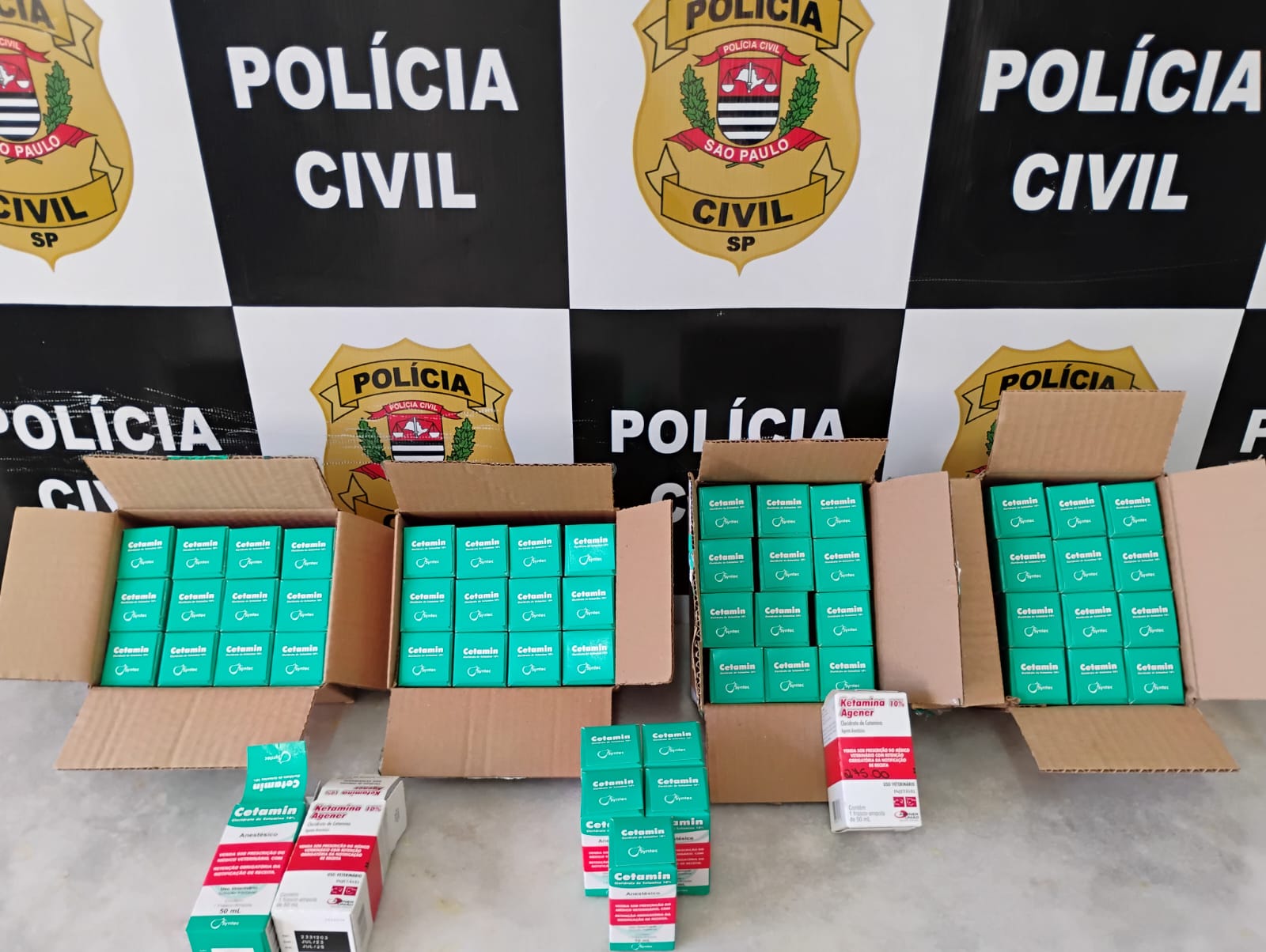 Polícia Civil apreende medicamentos veterinários contendo substância de potencial efeito alucinógeno