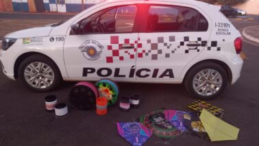 Polícia Militar combate o uso de linhas cortantes na soltura de pipas (Foto: O Diário de Barretos)