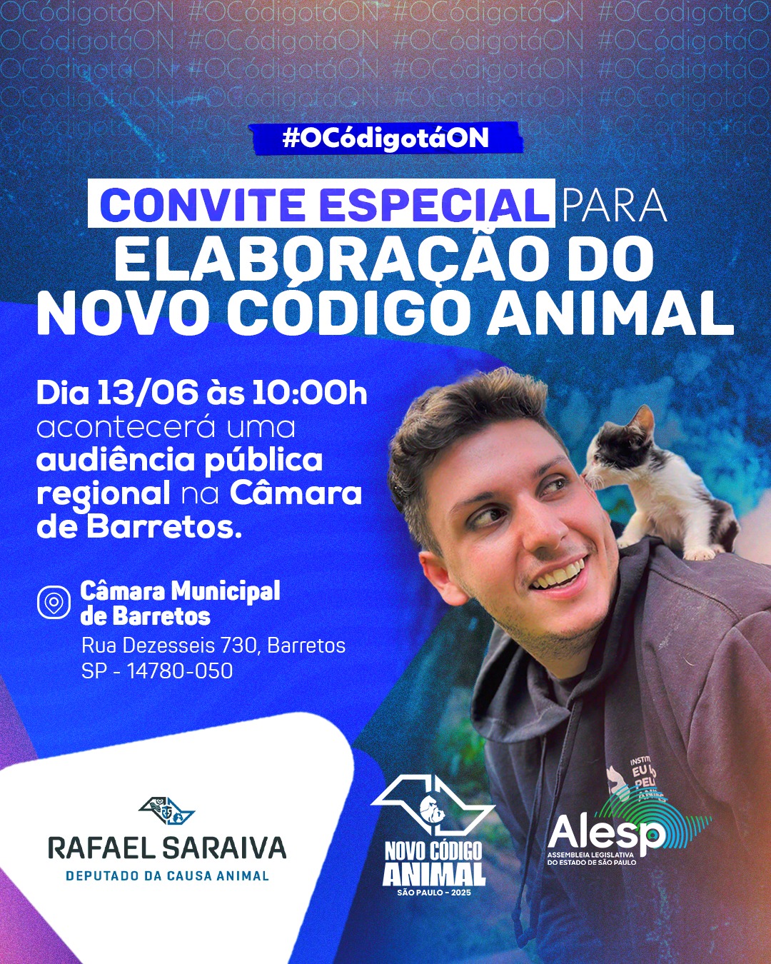 Audiência na Câmara discutirá novo Código Animal de São Paulo