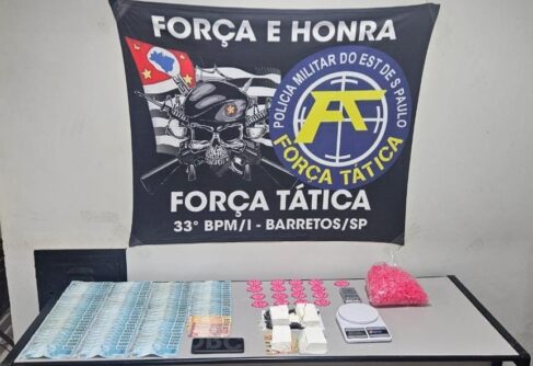 Polícia Militar detém casal e apreende mais de 1kg de cocaína (Foto: O Diário de Barretos) Polícia Militar detém casal e apreende mais de 1kg de cocaína (Foto: O Diário de Barretos)