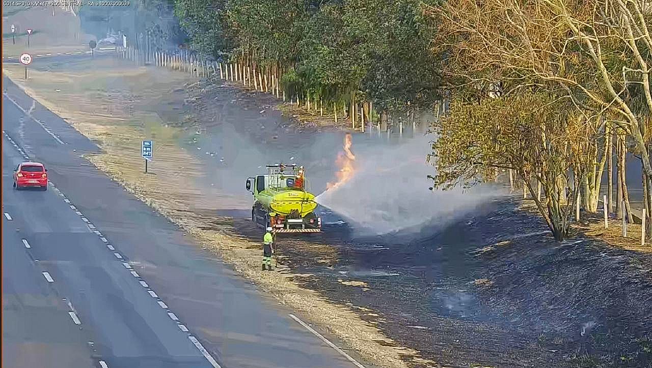 Concessionária alerta para focos de incêndio nas rodovias