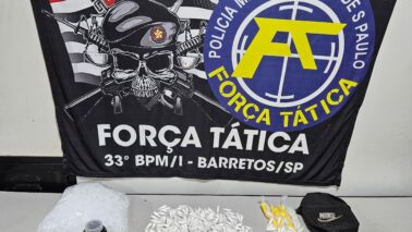 Polícia Militar prende três durante ação de combate ao tráfico (Foto: O Diário de Barretos)