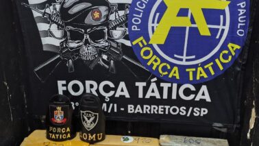 PM e GCM realizam operação e apreendem quase de 10kg de drogas (Foto: O Diário de Barretos)