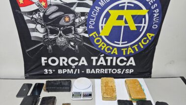 Polícia Militar encontra arma e apreende mais de 6,5kg de entorpecentes (Foto: O Diário de Barretos)