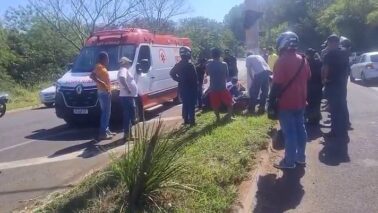 SAMU confirma atendimento a duas vítimas de acidente de moto (Foto: O Diário de Barretos)