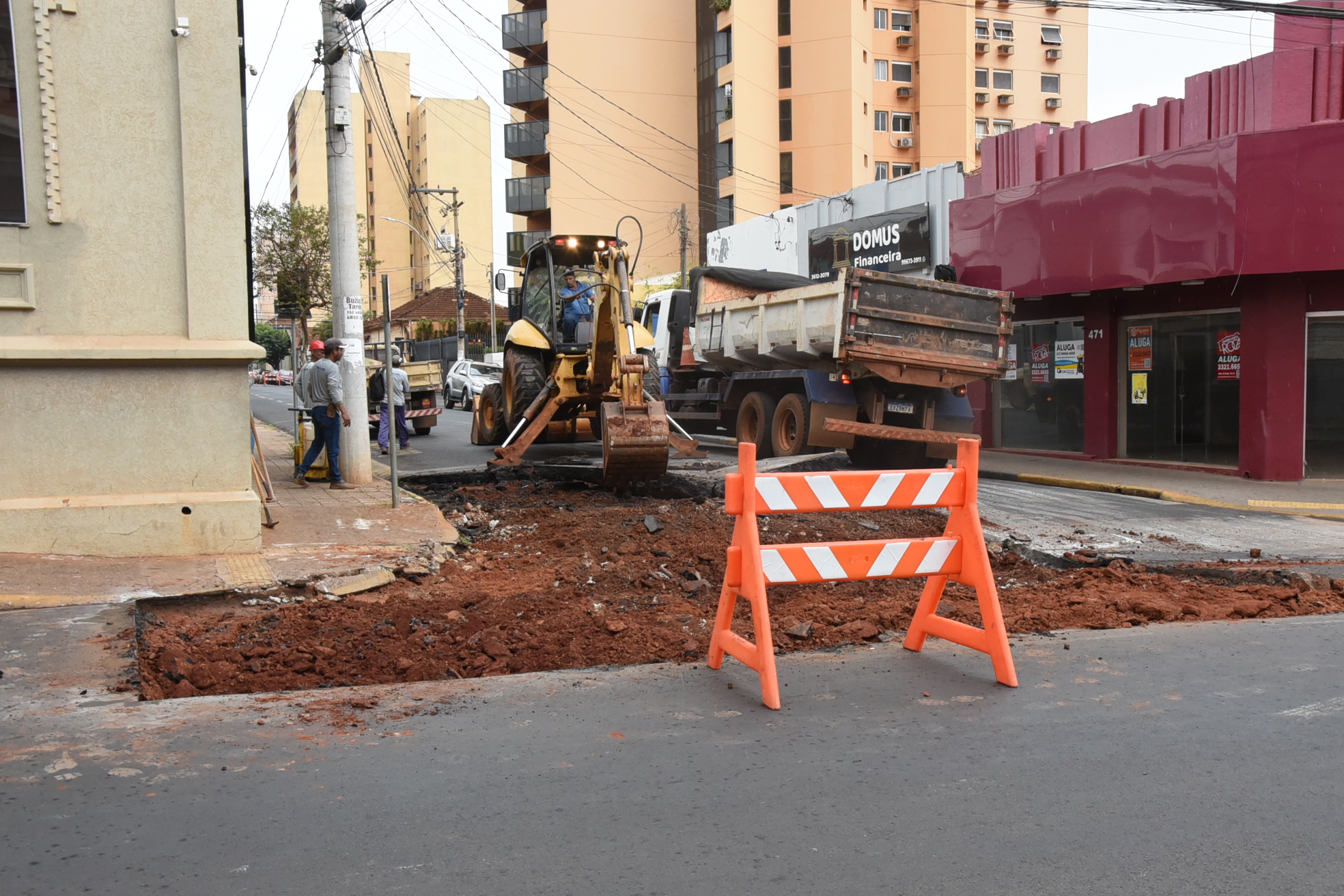 Obra na área central tem prazo de 20 dias
