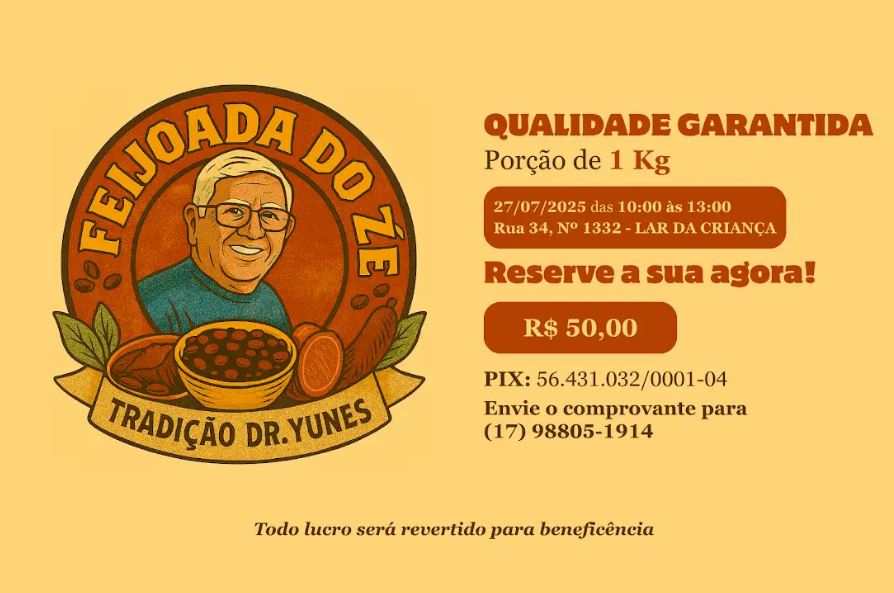 Centro promove feijoada no próximo domingo
