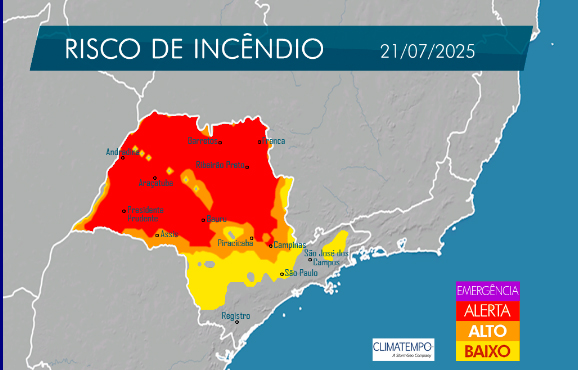 Barretos em alerta crítico para queimadas até 23 de julho