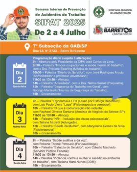 Programação foi divulgada pela comissão organizadora Programação foi divulgada pela comissão organizadora