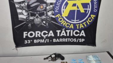 Polícia Militar prende dois em flagrante de tráfico e posse ilegal de arma (Foto : O Diário de Barretos)