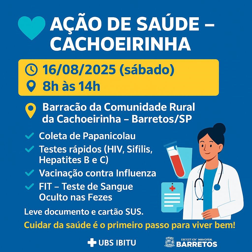 Ação de prevenção e saúde em comunidade rural